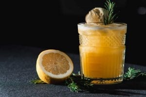 Autumn Fizz Cocktail With Rosemary